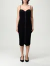 Elisabetta Franchi Fitted Evening Dress With Ruched Detailing In Black