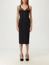 Elisabetta Franchi Adjustable Straps Bustier Cut-out Midi Pencil In Black