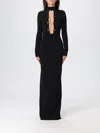 Elisabetta Franchi Open-back Maxi Dress In Black