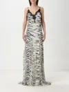 Elisabetta Franchi Animal-print Maxi Dress In Black