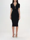 Elisabetta Franchi Embellished Midi Dress In Black