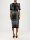 Elisabetta Franchi Monogram-pattern Midi Dress In Multi