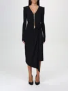 Elisabetta Franchi Necklace-detail Midi Dress In Schwarz
