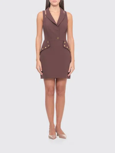 Elisabetta Franchi Dress  Woman Color Brown In Purple