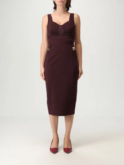 ELISABETTA FRANCHI DRESS ELISABETTA FRANCHI WOMAN COLOR BURGUNDY,H23949050