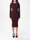 Elisabetta Franchi Dress  Woman Color Burgundy In Burgunderrot