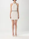 Elisabetta Franchi Mini Dress In Butter