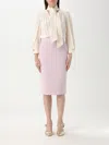 Elisabetta Franchi Abito Stacccabile Dress In Butter