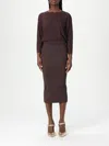 Elisabetta Franchi Dress  Woman Color Cocoa In ココア
