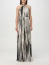 Elisabetta Franchi Abstract-print Maxi Dress In Cream