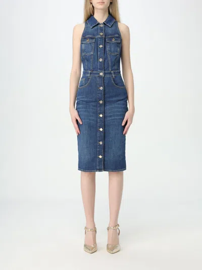 ELISABETTA FRANCHI DRESS ELISABETTA FRANCHI WOMAN COLOR DENIM,409010028