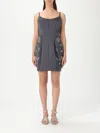 Elisabetta Franchi Corset-style Mini Dress In Grey