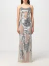 Elisabetta Franchi Red Carpet Dresses In Grey