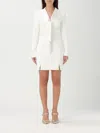 Elisabetta Franchi Mini Dress With Tailored Silhouette In Ivory