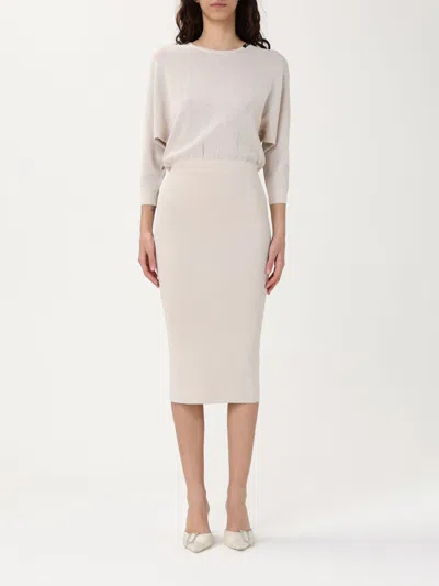 ELISABETTA FRANCHI DRESS ELISABETTA FRANCHI WOMAN COLOR IVORY,G76234044
