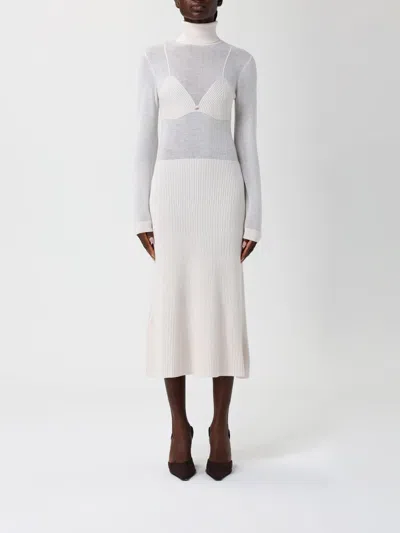 Elisabetta Franchi Dress  Woman Color Milk In White