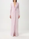 Elisabetta Franchi V-neck Maxi Dress In Quartz
