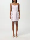 Elisabetta Franchi Light Pink Mini Dress In Quartz