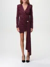 Elisabetta Franchi Draped-detailing Mini Dress In Rot