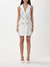 Elisabetta Franchi Shiny Blazer Dress In Silber