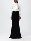 Elisabetta Franchi Pleated-front Maxi Dress In White