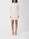 Elisabetta Franchi Mini Knitted Dress With Jewel Details In Multi