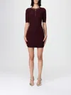 Elisabetta Franchi Dress  Woman Color Wine In Brown