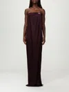 Elisabetta Franchi Draped Jersey Maxi Dress In Burgundy