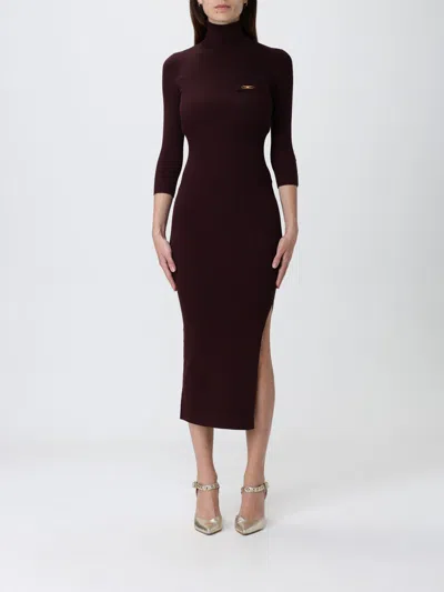ELISABETTA FRANCHI DRESS ELISABETTA FRANCHI WOMAN COLOR WINE,435308114