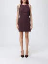 Elisabetta Franchi Dress  Woman Color Wine In Burgundy