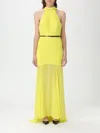 Elisabetta Franchi Red Carpet Cedar Dress In Yellow