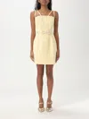 Elisabetta Franchi Floral Pattern Mini Dress In Gelb