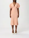 Elisabetta Franchi Dress  Woman Color Peach In Orange