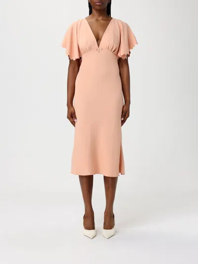 Elisabetta Franchi Dress  Woman Color Peach In Orange