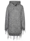Elisabetta Franchi Sequin-embellished Hooded Mini Dress In Grey