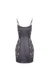 Elisabetta Franchi Corset-style Mini Dress In Grey