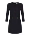 Elisabetta Franchi Dress In Double Layer Crêpe With Zip In Black