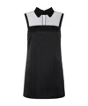 Elisabetta Franchi Dress With Embroidery And Sheer Panel In Black