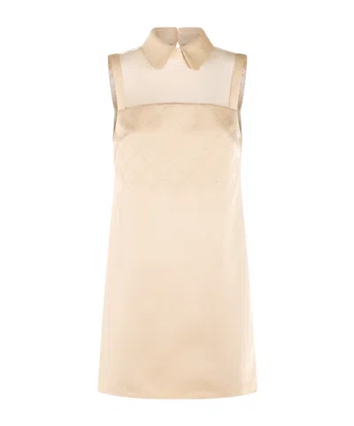 ELISABETTA FRANCHI ELISABETTA FRANCHI EMBELLISHED DUCHESSE SATIN DRESS
