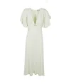 Elisabetta Franchi V-neck Midi Dress In White