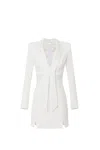Elisabetta Franchi Mini Dress With Tailored Silhouette In Ivory