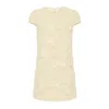 Elisabetta Franchi Tweed Mini Dress In Lemonade