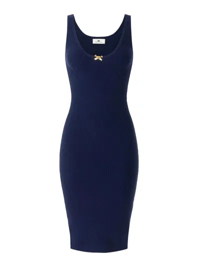 ELISABETTA FRANCHI VESTIDO MIDI - AZUL
