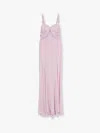 Elisabetta Franchi Red Carpet Stretch Viscose Long Dress In Pink