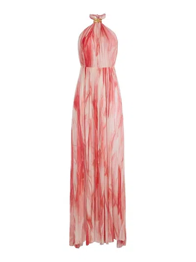 ELISABETTA FRANCHI VESTIDO DE NOCHE - AZUL CLARO