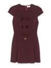 Elisabetta Franchi Bow-detail Mini Dress In Red