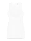 Elisabetta Franchi Floral-charm Crepe Mini Dress In White