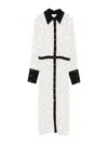 Elisabetta Franchi Geometric-print Button-front Maxi Dress In White