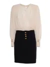 Elisabetta Franchi Monogram-jacquard Mini Skirt In White