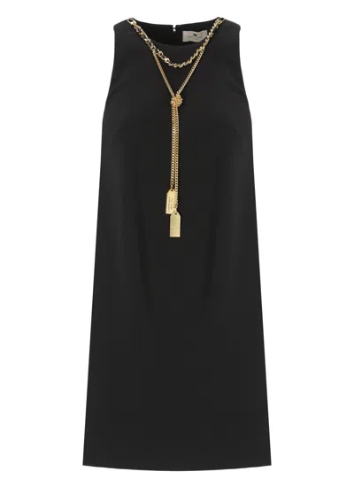 ELISABETTA FRANCHI DRESS WITH CHAIN